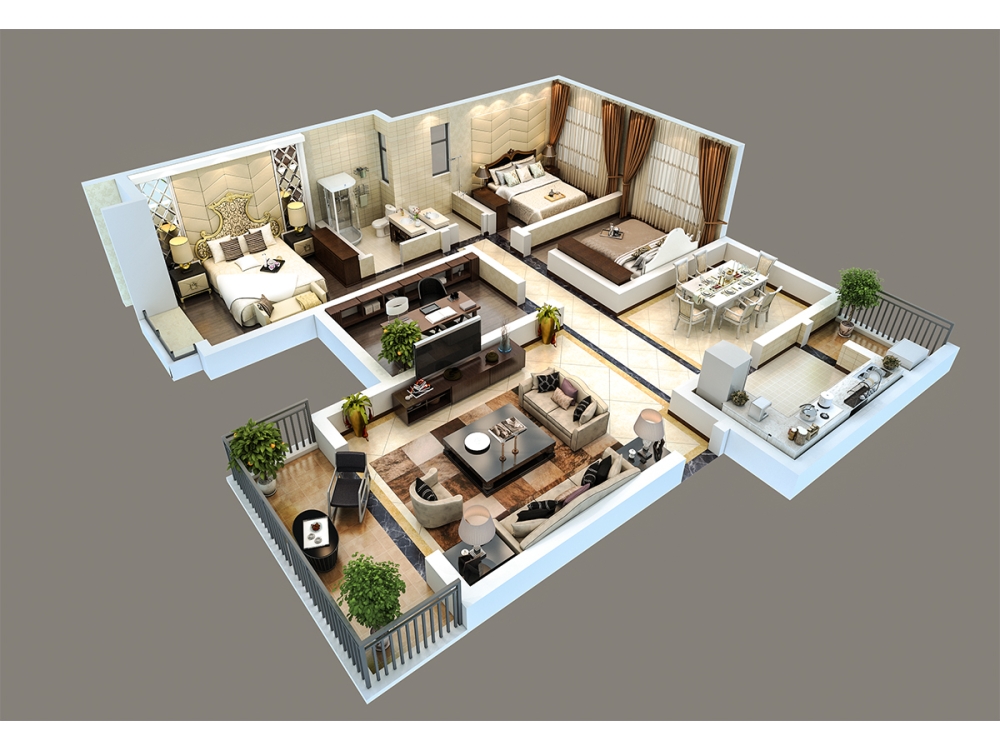 Interior 3D Floor Plan