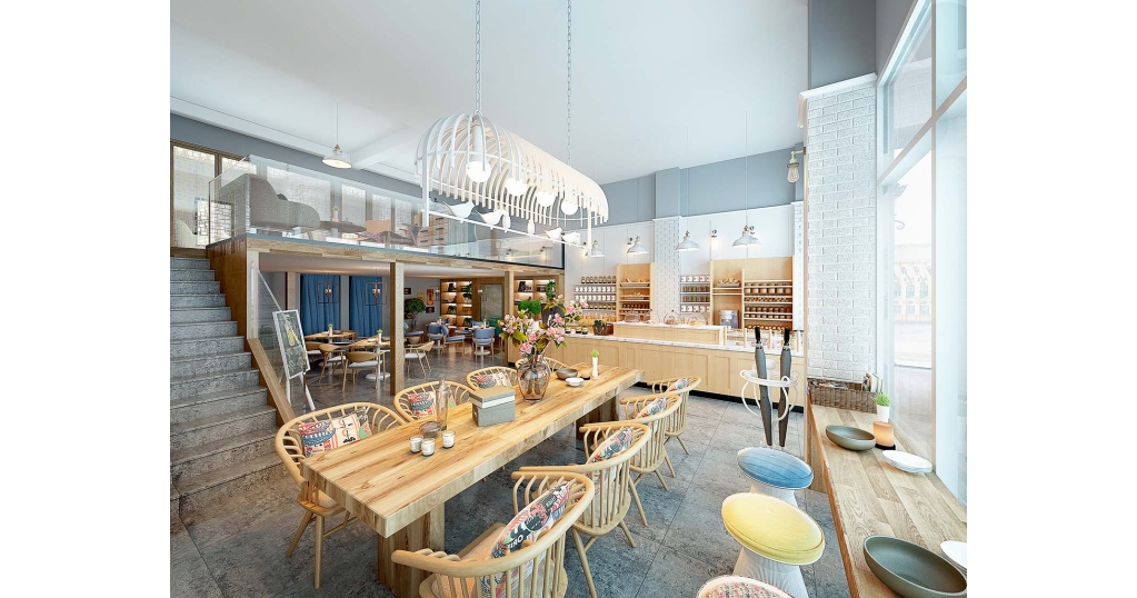 Restaurant/coffee bar/hotel/Tea house interior rendering