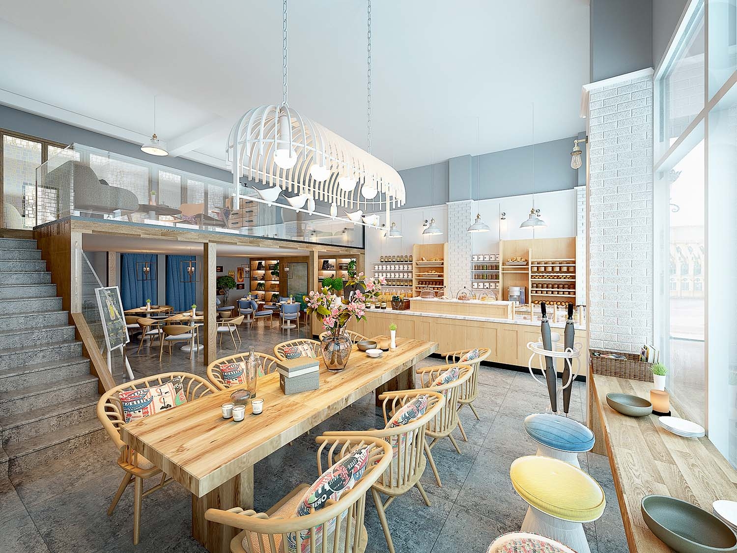 Restaurant/coffee bar/hotel/Tea house interior rendering