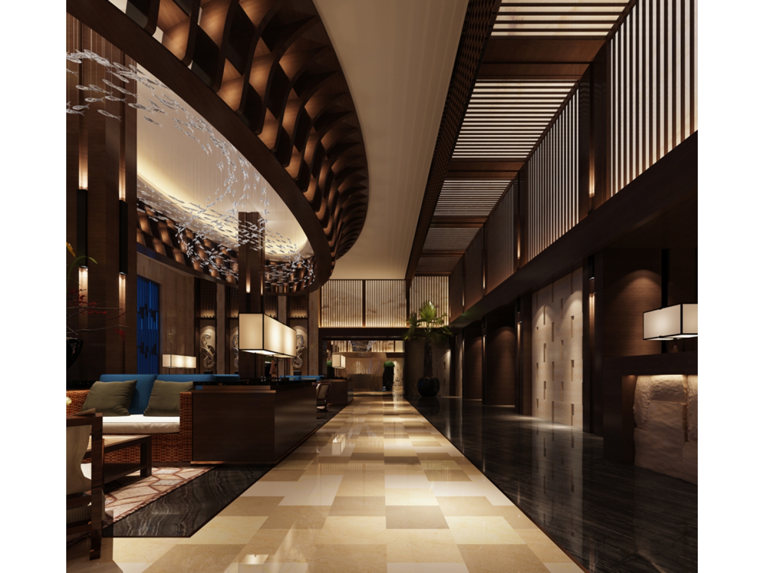 Restaurant/coffee bar/hotel/Tea house interior rendering