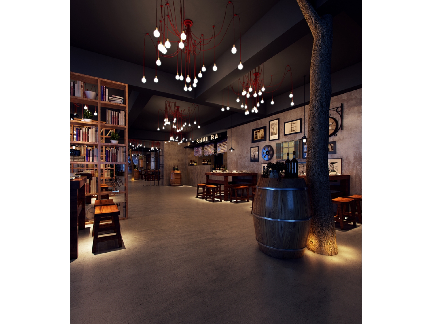 Restaurant/coffee bar/hotel/Tea house interior rendering