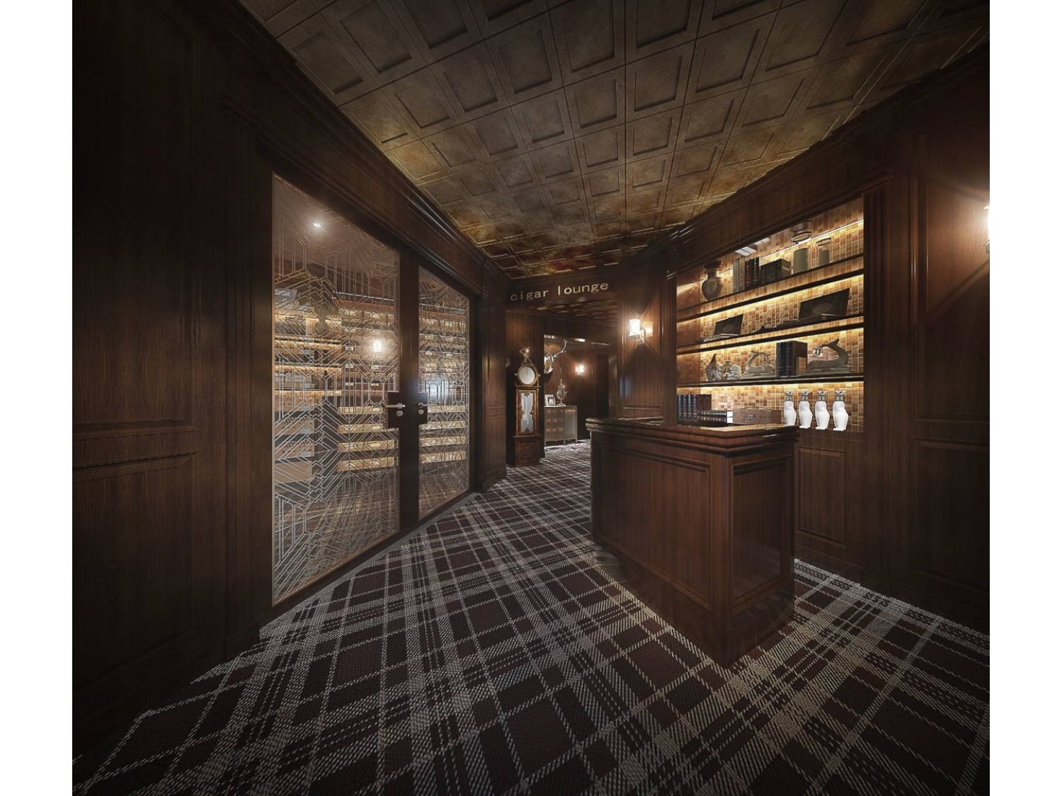 Restaurant/bar interior rendering