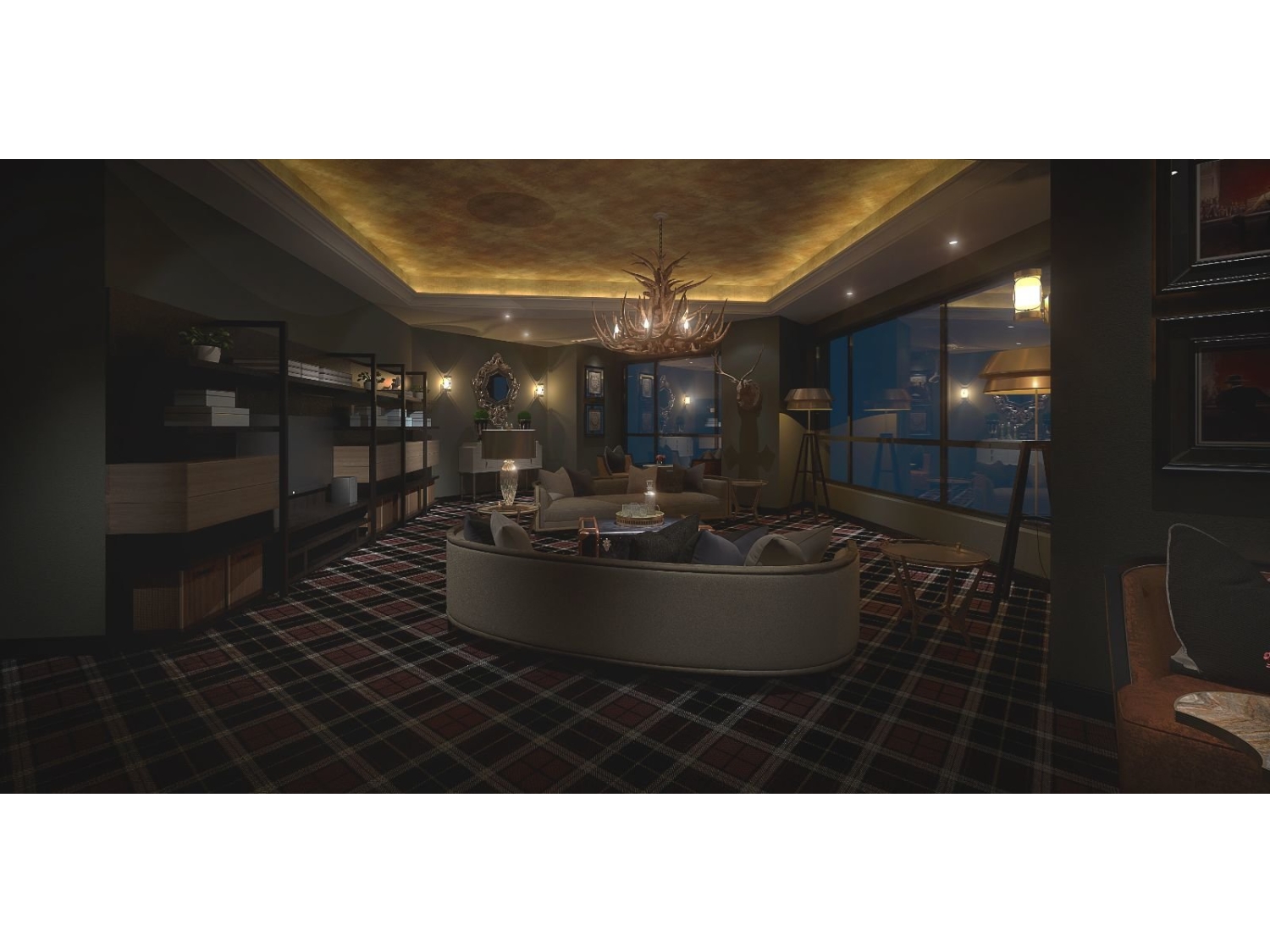 Restaurant/bar interior rendering