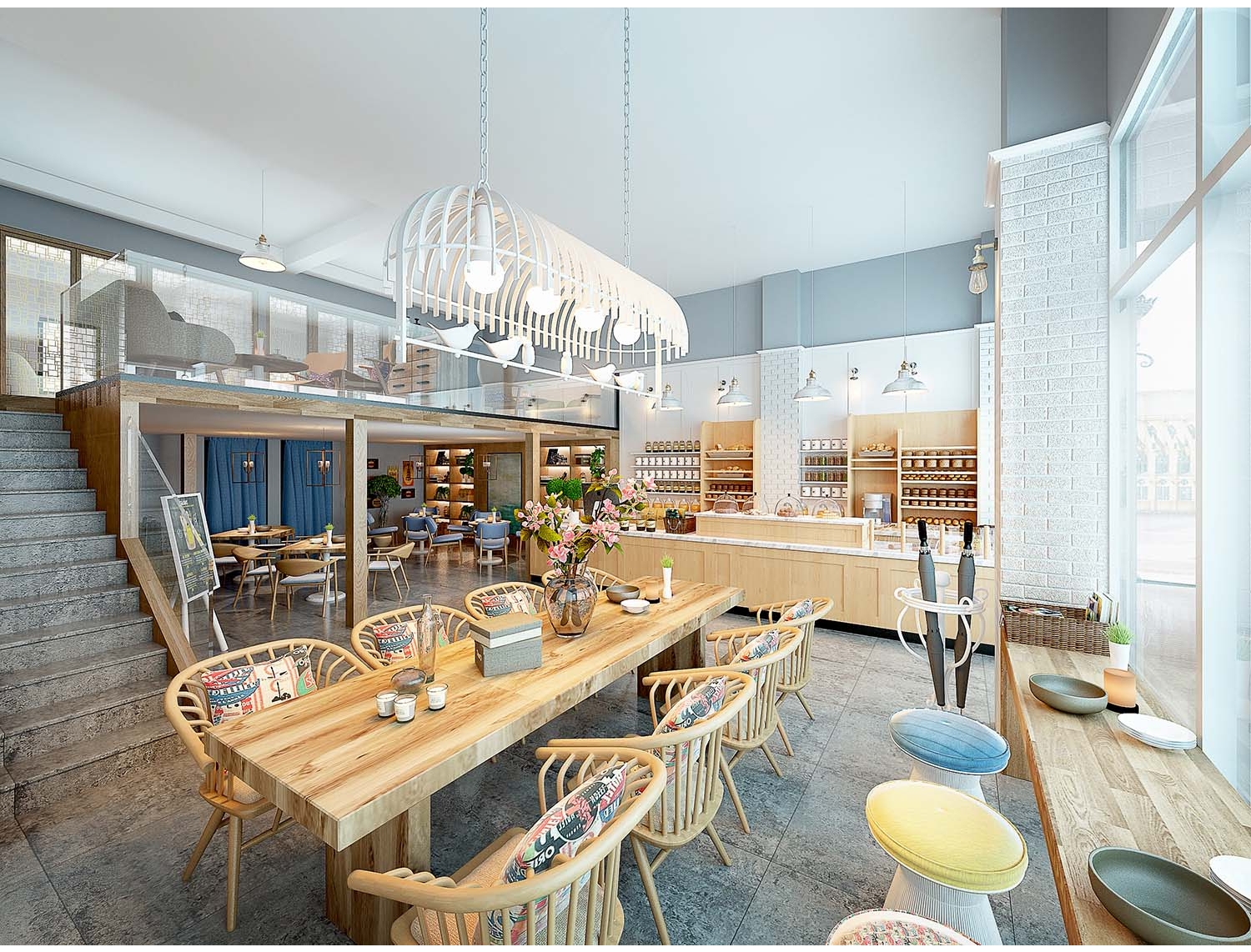 Restaurant/coffee bar/hotel/Tea house interior rendering