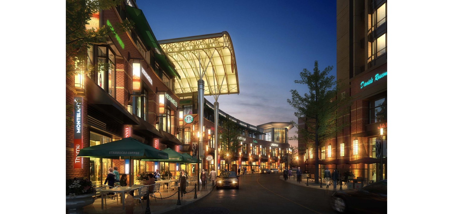 High street rendering/shopping plaza rendering