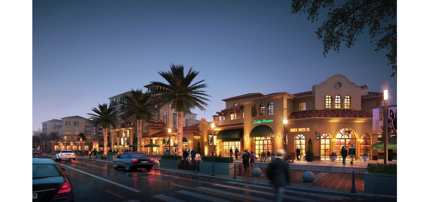 High street rendering/shopping plaza rendering