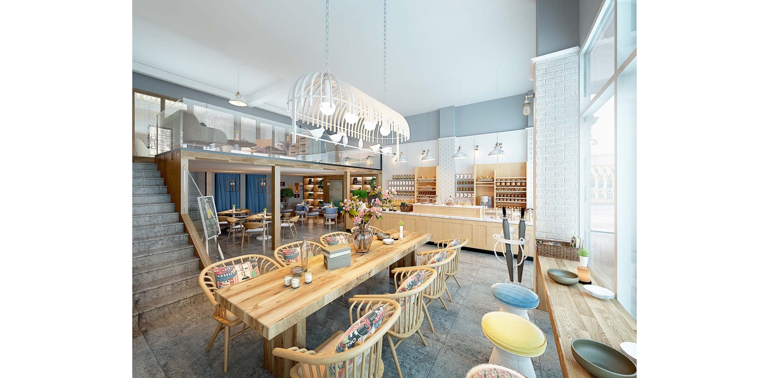 Restaurant/coffee bar/hotel/Tea house interior rendering