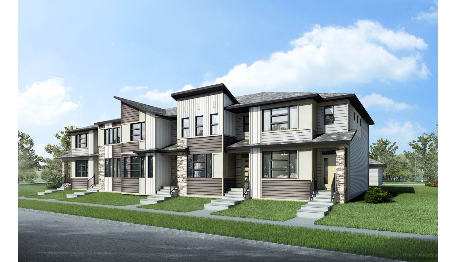 exterior rendering collections for urban home/apartment house/townhouse/condos