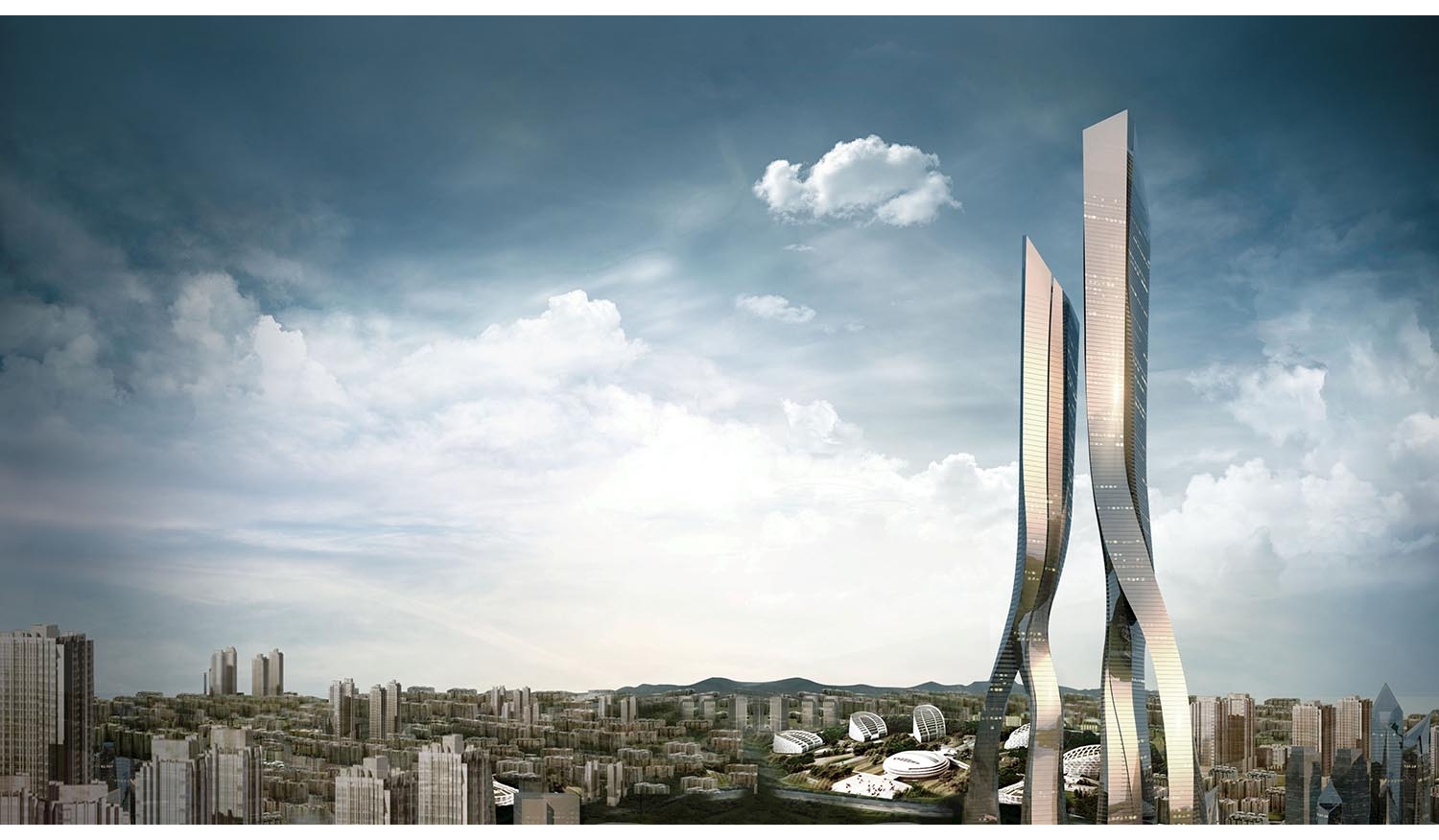 Modern ommercial complex architecture renderings