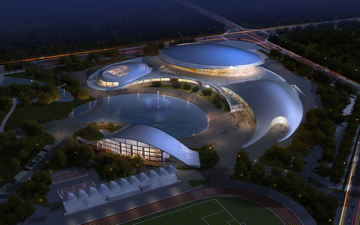 Multifunctional Service Center for Science Education/People`s Park/ Stadium