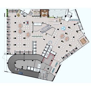 food court 2d/3d floor plan