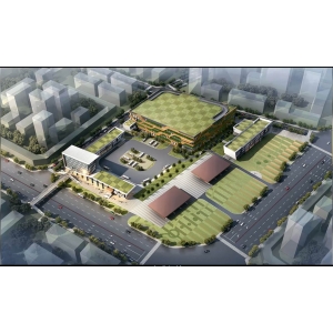 Public Transit Hub 3D Design Schemes Animation