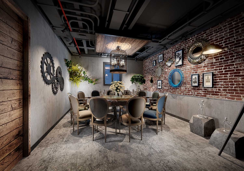 Restaurant/bar interior rendering